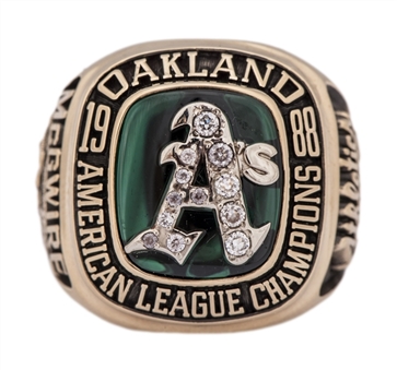 1988 Oakland As American League Champions Salesman Sample Ring